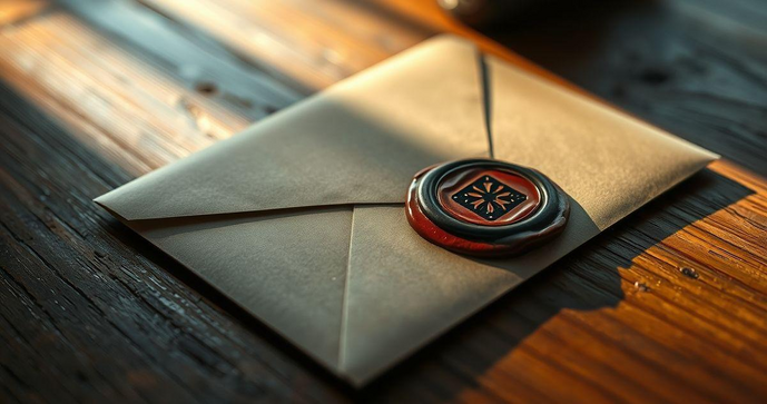Envelope com lacre garante segurança e estilo na correspondência