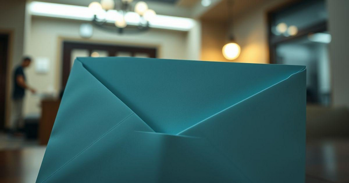 Envelope de segurança liso para proteção de documentos
