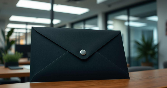 Envelope de segurança preto como a melhor solução para proteção de documentos